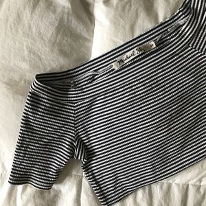 Michael Stars Off the shoulder striped top